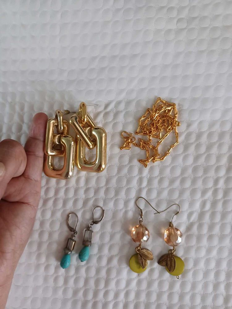 precious Earring &amp; Necklace Bundle 4 pieces