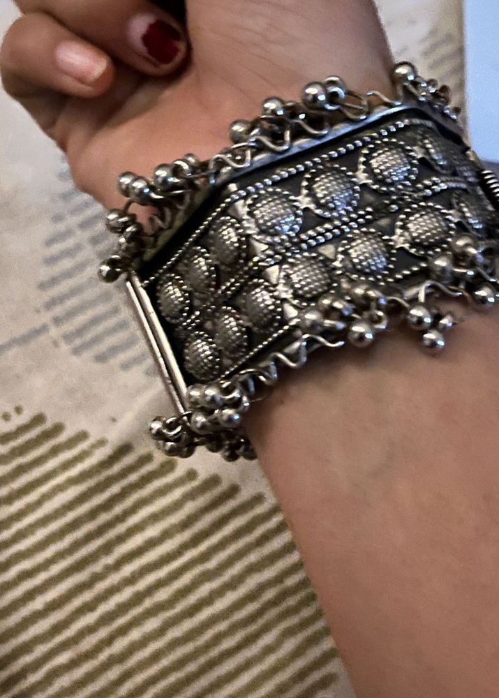 Oxidized Silver Statement Bangle