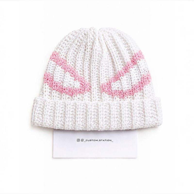 Handmade crochet Spider- Man Beanie - White
