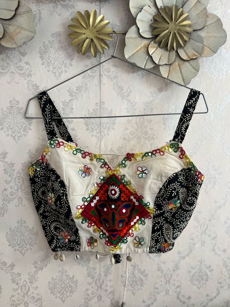 Navratri Embroidered Crop Blouse