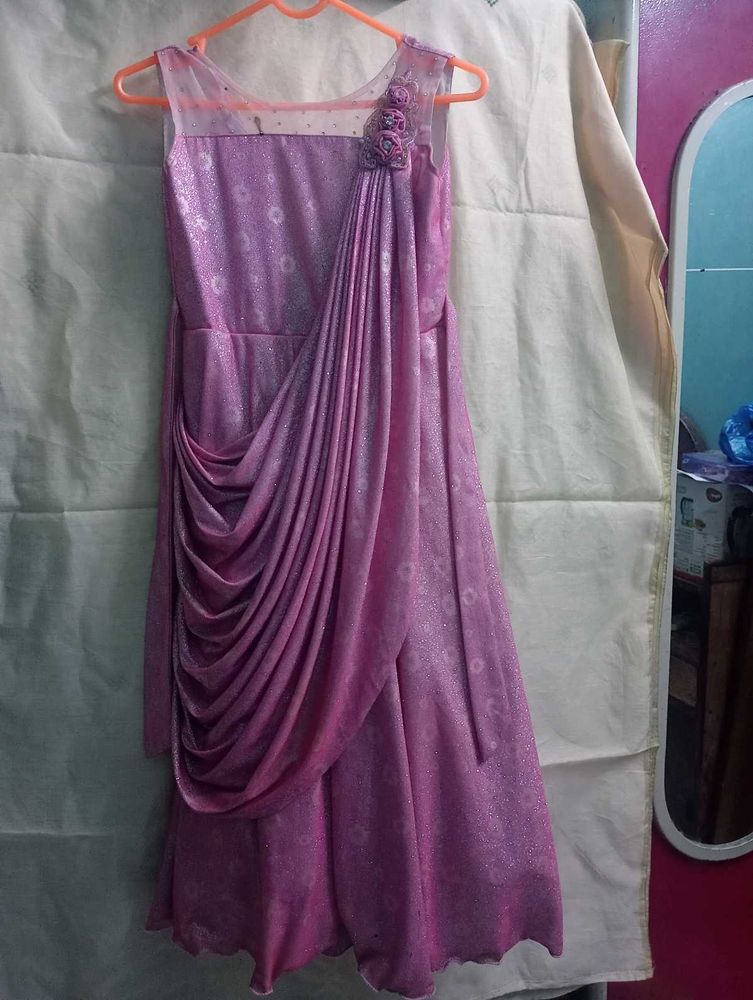 Elegant Pink Frock Dress