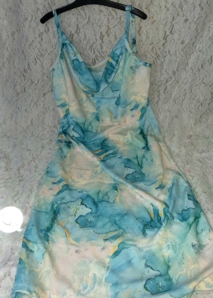 Boho Abstract Print Midi Dress