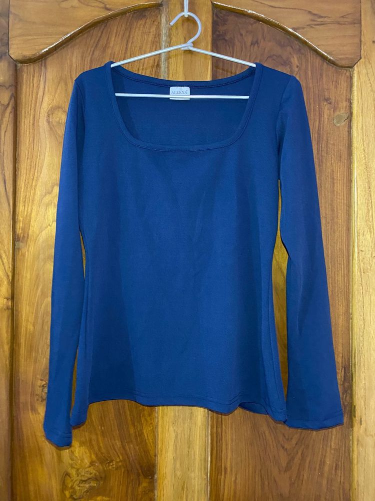 Classic Blue Long Sleeve Top
