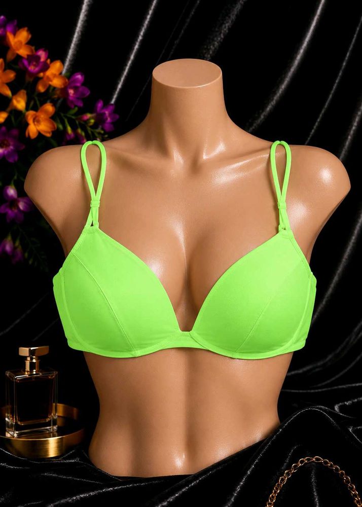 🇳🇿💫🎀Vibrant Neon Green Push-Up Bra