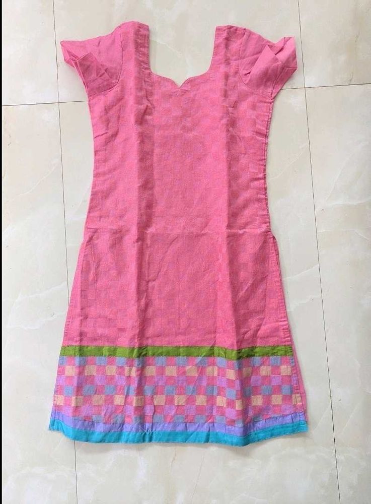 Pink Cotton Kurti
