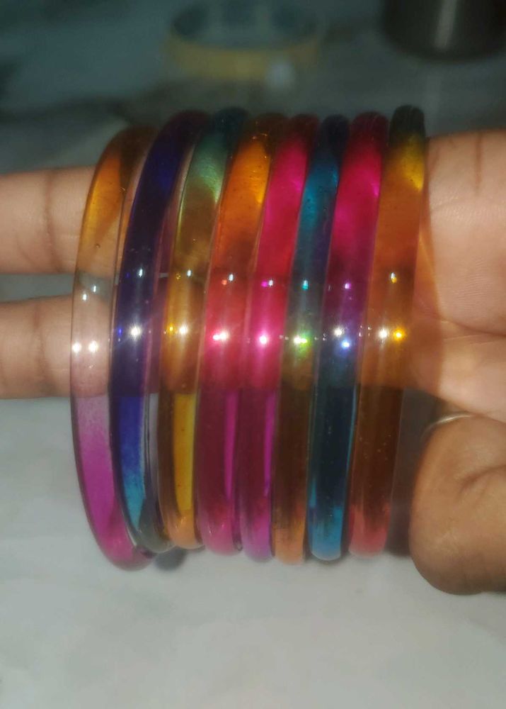 Colorful Glass Bangles Set
