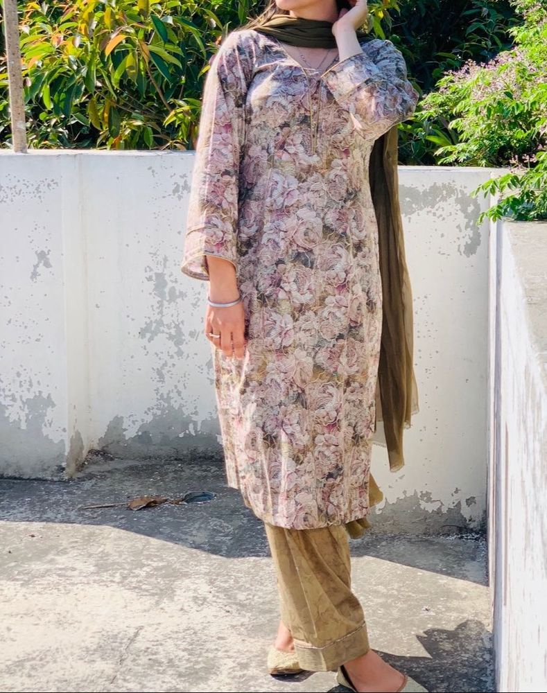 Floral Print Kurta Set