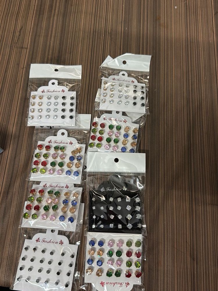 Assorted Stud Earrings Set 8 packets