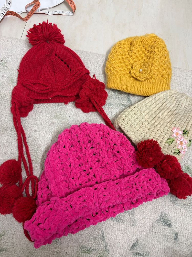 Bundle of Knitted Winter Hats