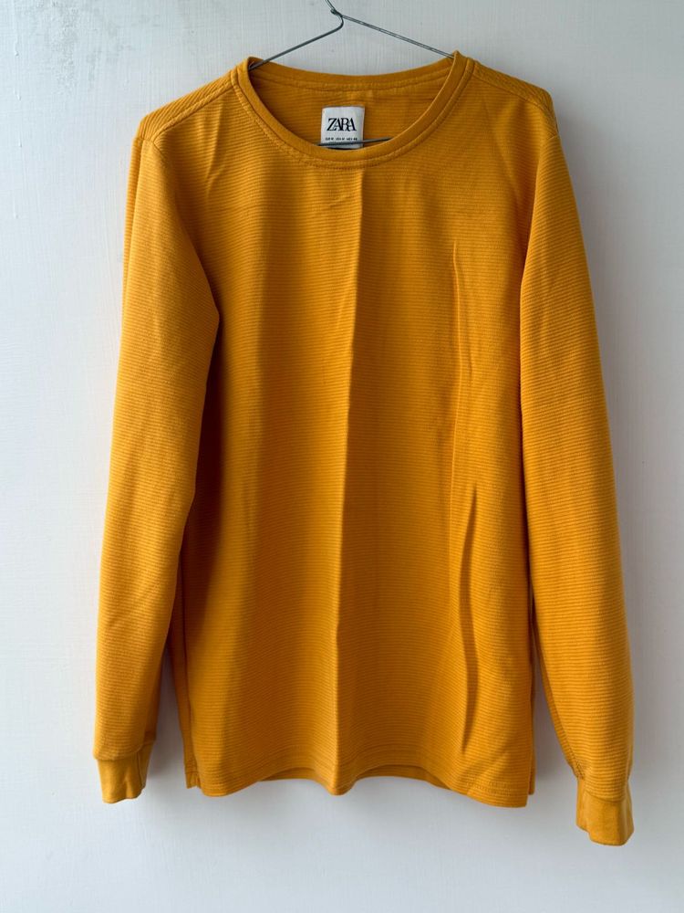Zara Mustard Long Sleeve Tee