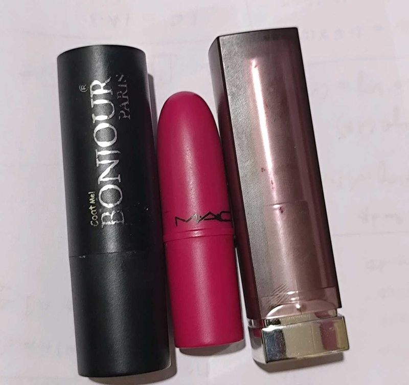 Assorted Lipsticks - MAC, Maybelline, Bonjour