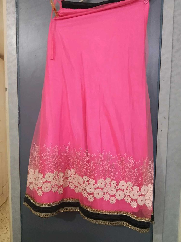 Vibrant Pink Lehenga Skirt