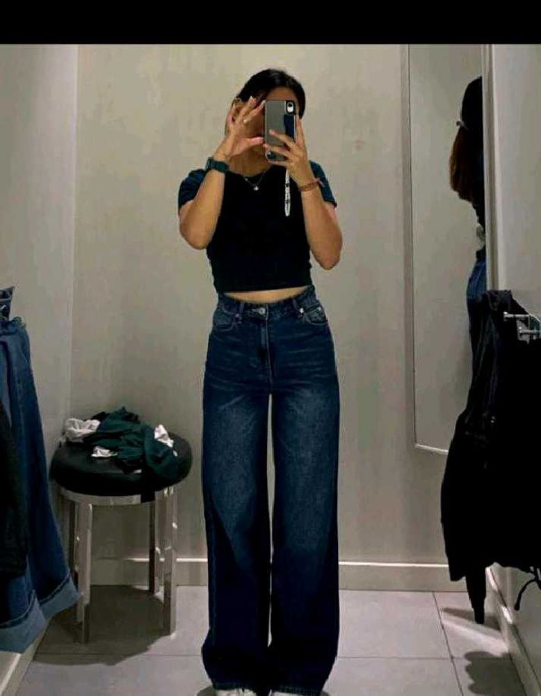 Dark Wash Wide Leg Jeans