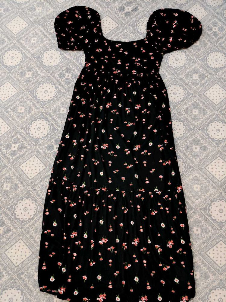 Black Floral Maxi Dress