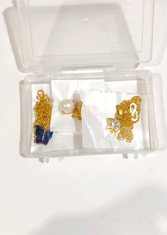 Gold Plated Pendant Set with phone Charm