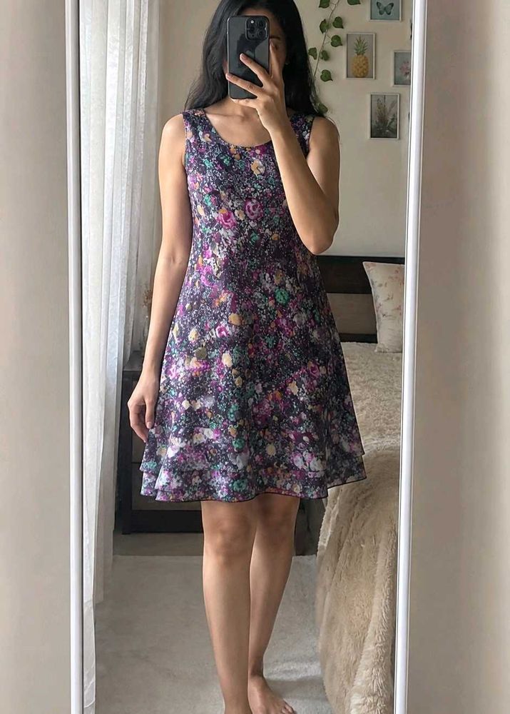 Flowy Floral Print Summer Dress