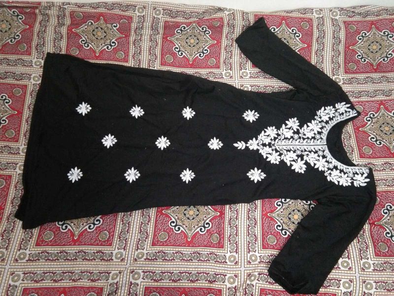 Chikankari Black Kurta