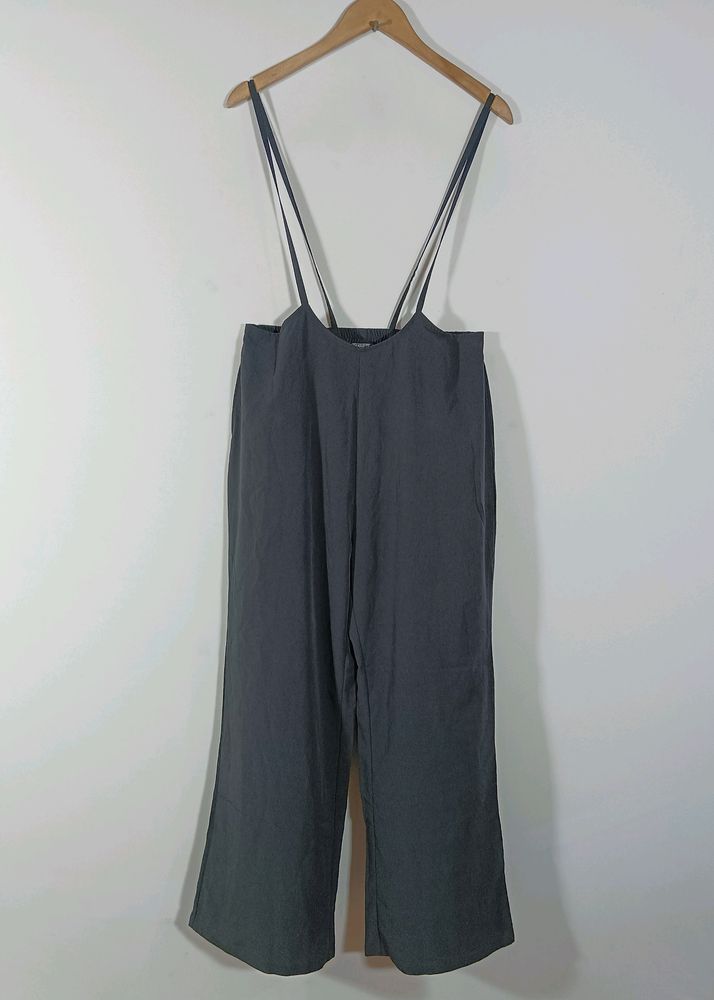 Black Plain Casual Dungaree (Women)