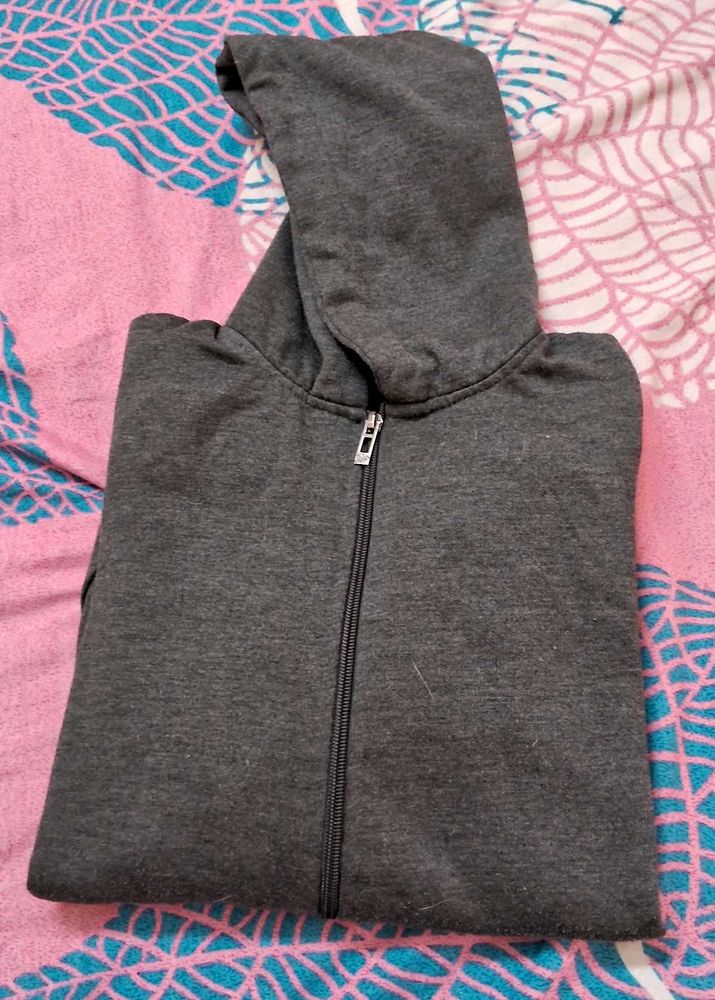 Gray Zip-Up Hoodie