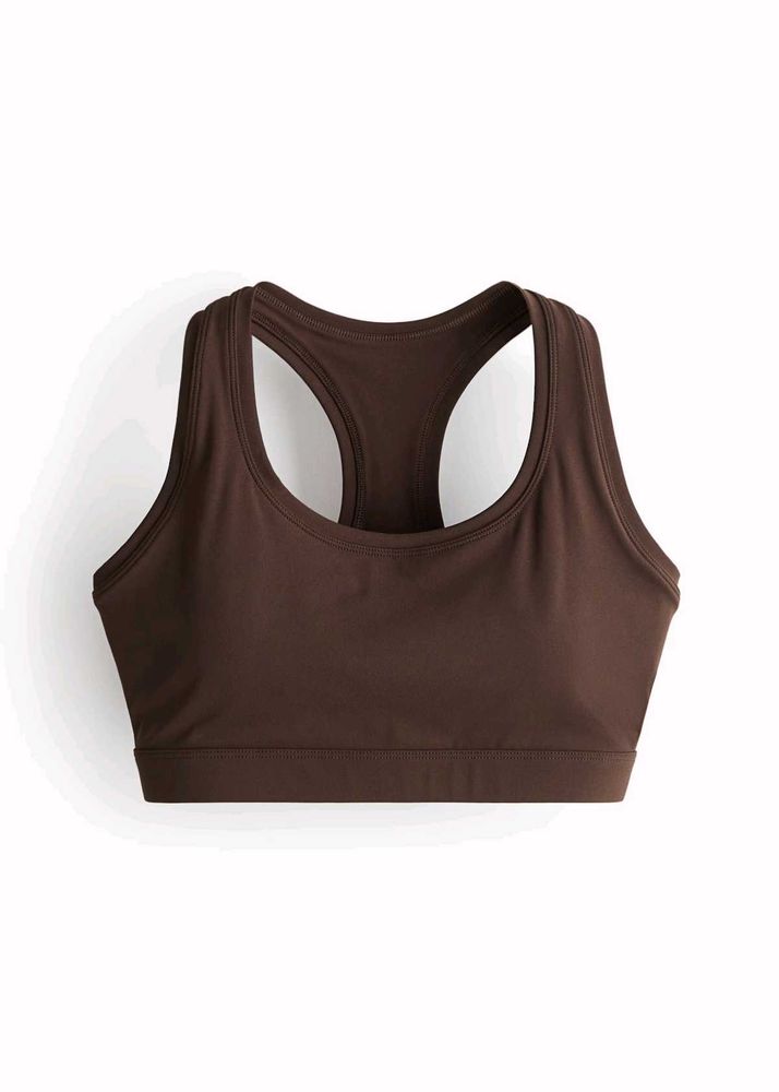 H&amp;M Ribbed Brown Sports Bra