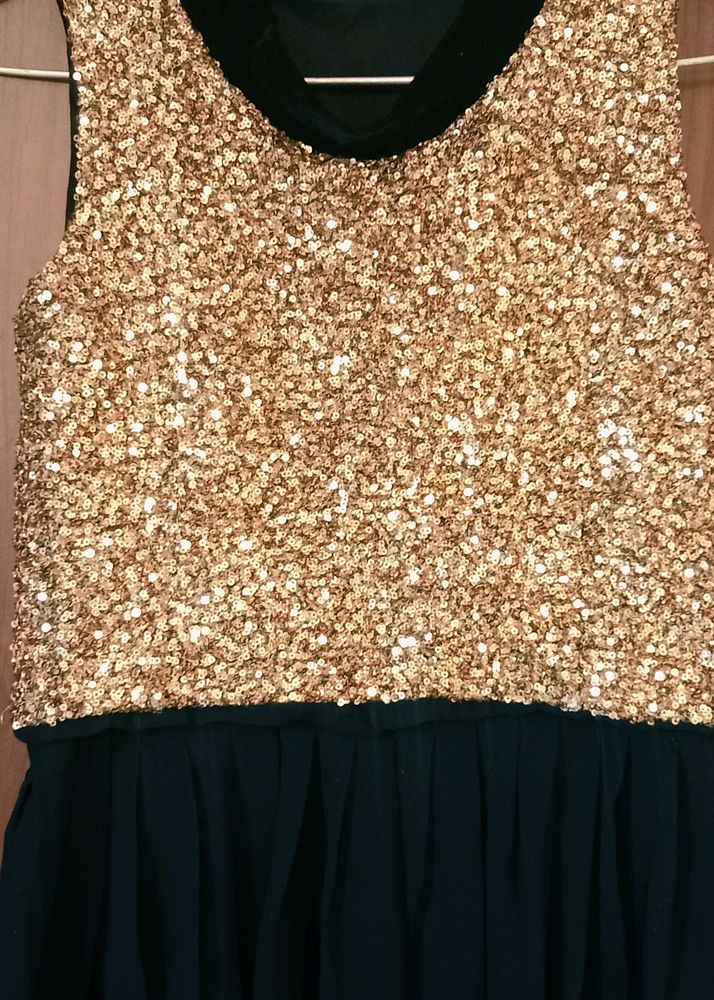 Sparkly Gold Sequin Party Dress