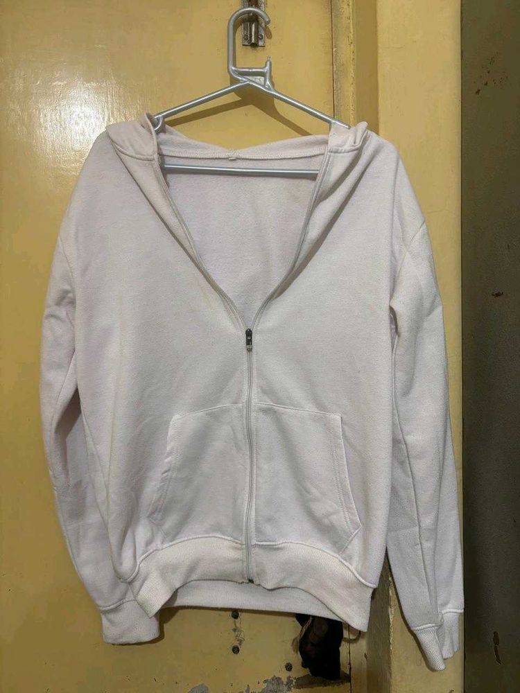 White oversized hoodie
