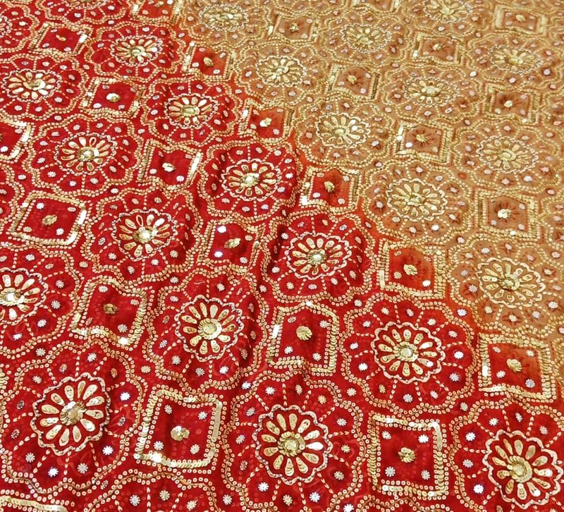 Jaipuri Bandhani Georgette Saree