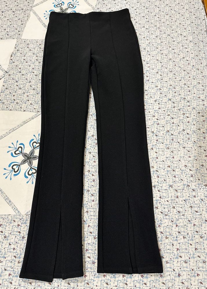 Completely new Black Flare Pants with Slits