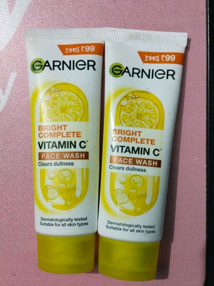 garnier vitamin c facewash  combo