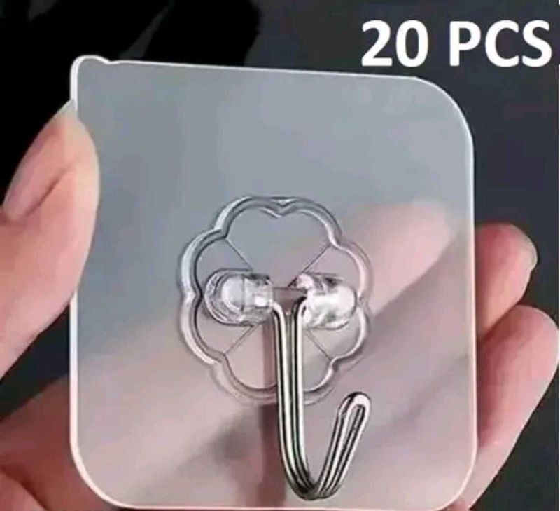 20 Pcs Adhesive Wall Hooks
