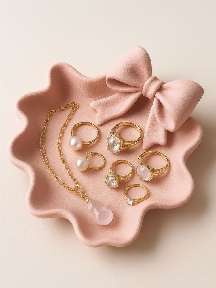 Coquette Bow Wavy Jewelry Tray – Vanity Essential