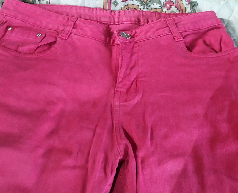 Hot pink jeans( waist 34)