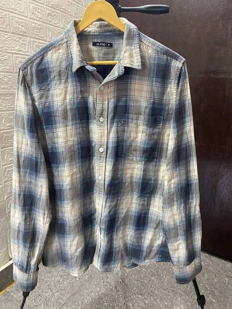 unisex zudio aesthetic Plaid  Shirt