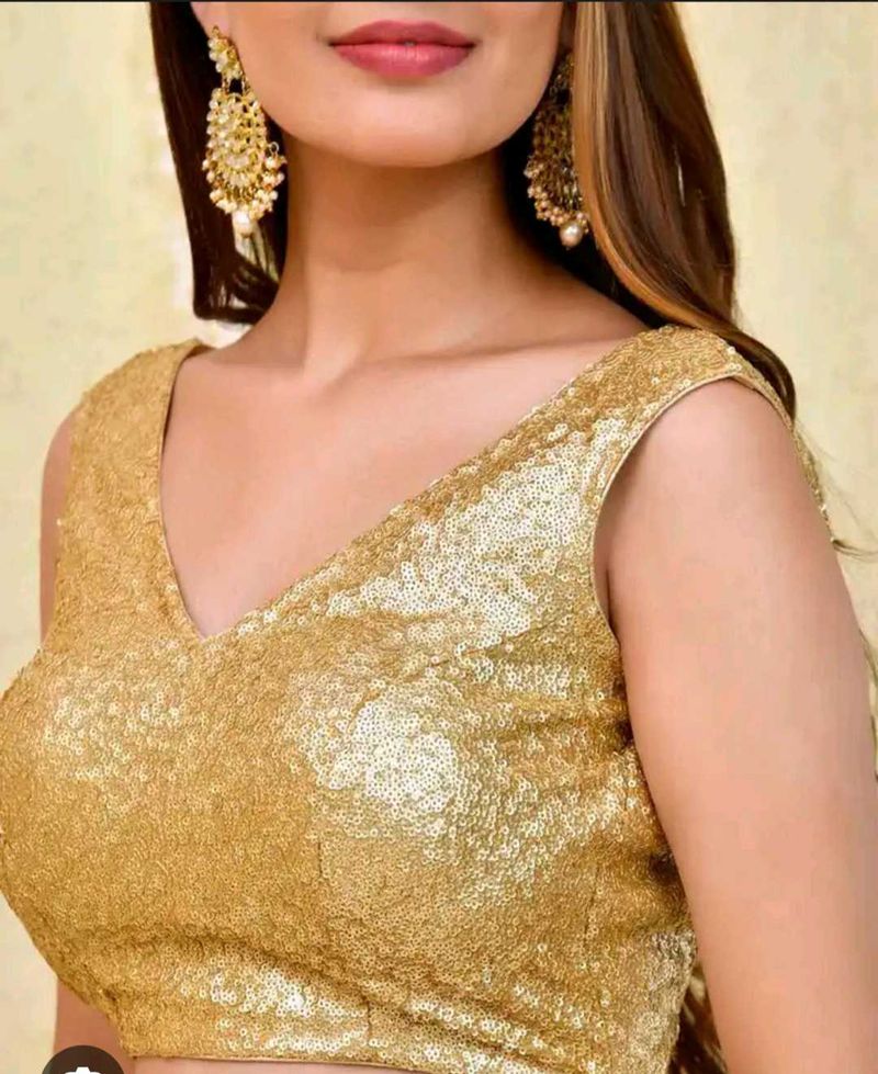 Sparkling Gold Ethnic Blouse