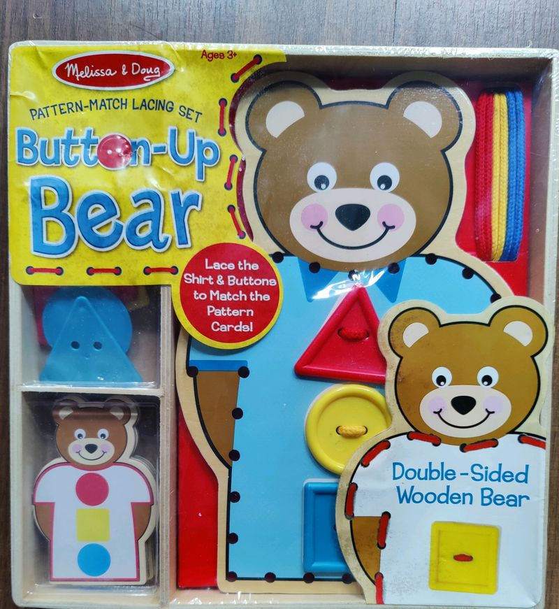 Button Up Bear Toy  3+Years