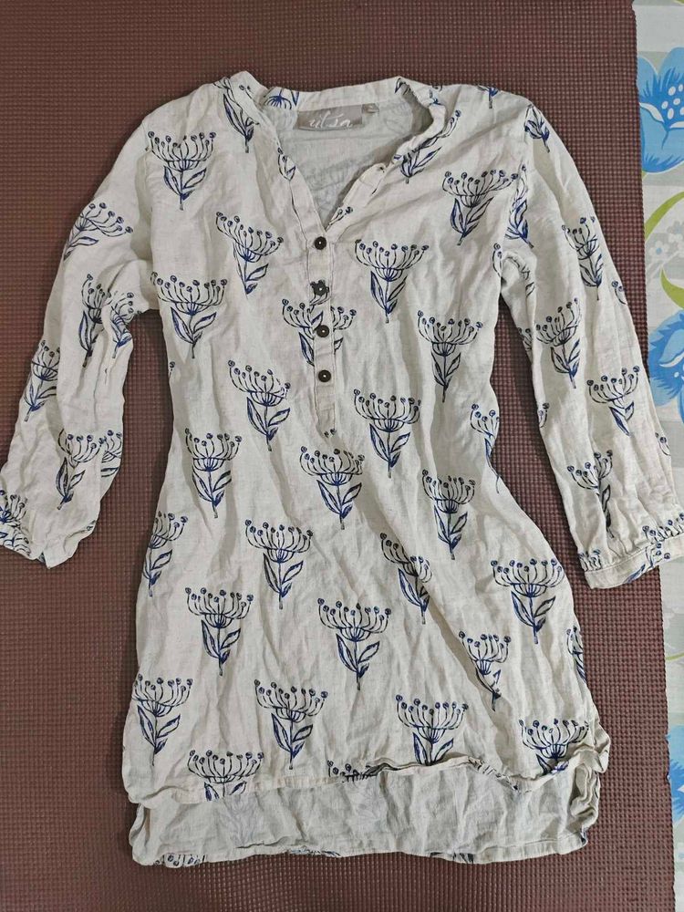 Floral Print Tunic Top Ethnic