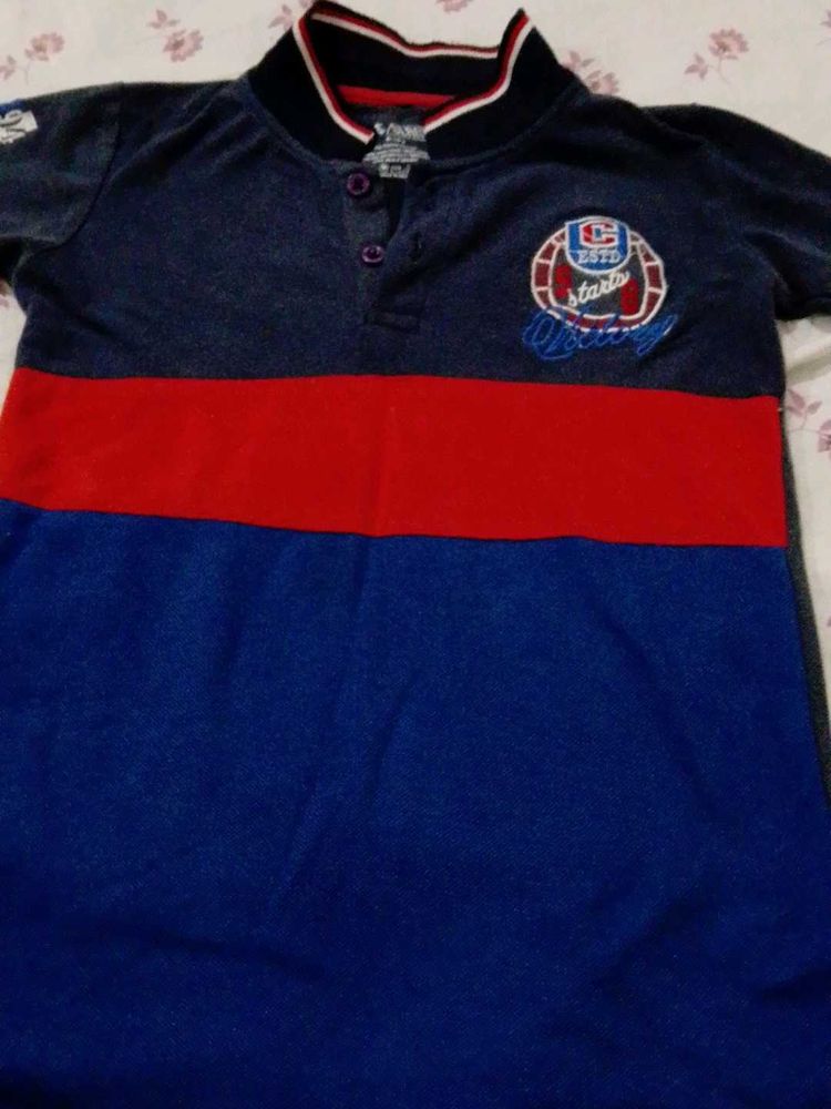 Color Block Polo T-Shirt