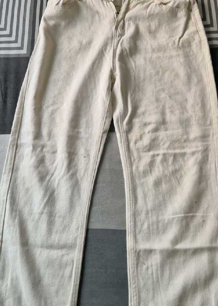 white Wide Leg Jeans