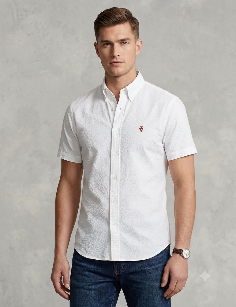 Men's White Short Sleeve Shirt