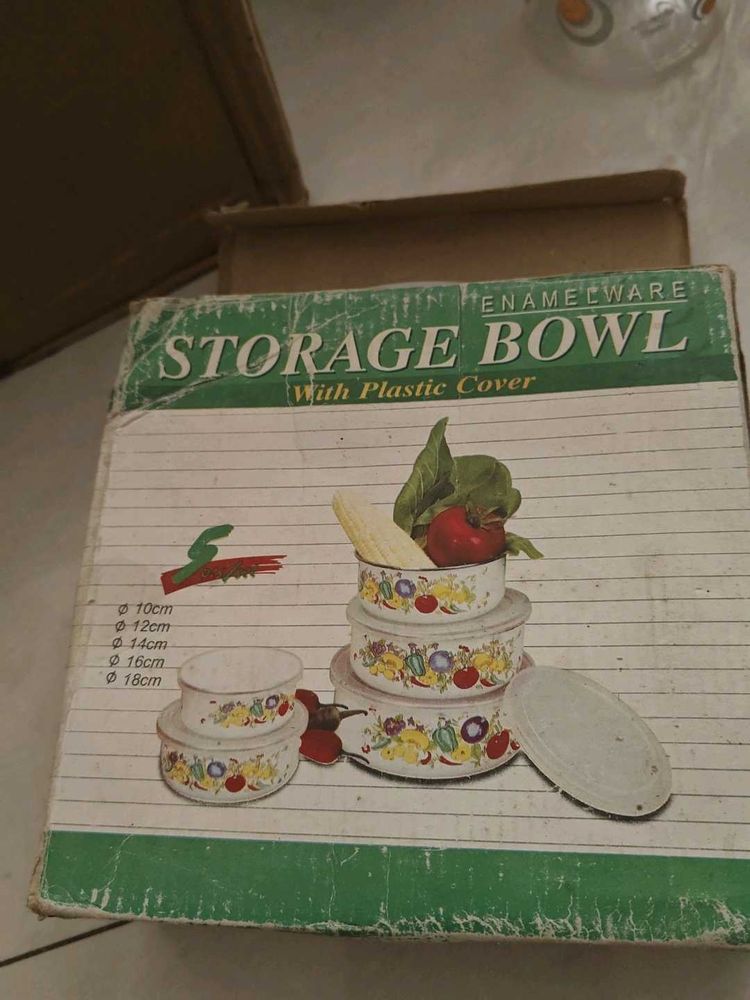 Vintage Enamelware Storage Bowls
