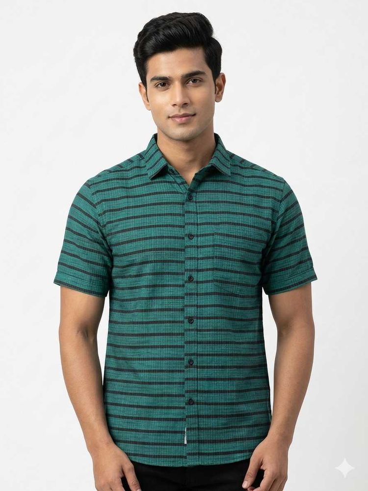 Men's Striped Short Sleeve Shirt