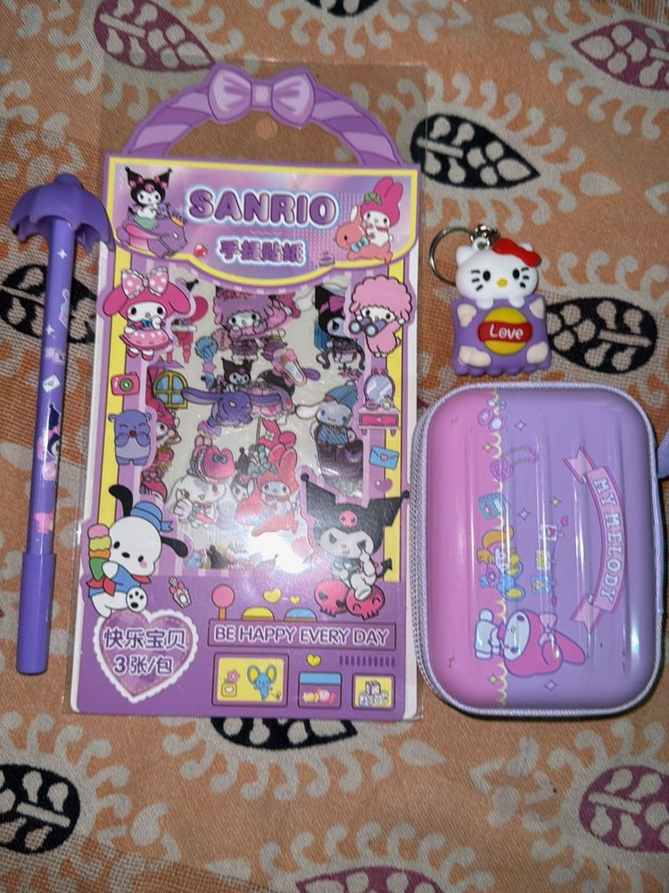 Sanrio Sticker &amp; Pencil Case Set