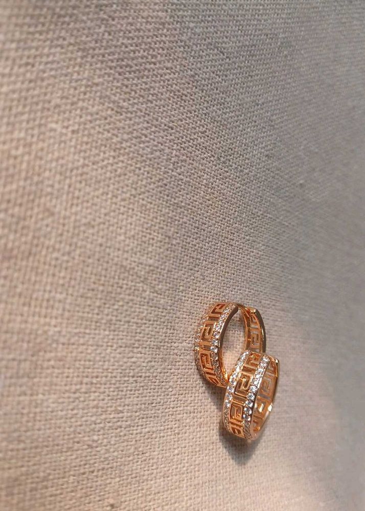 Elegant Gold Tone Hoop Earrings