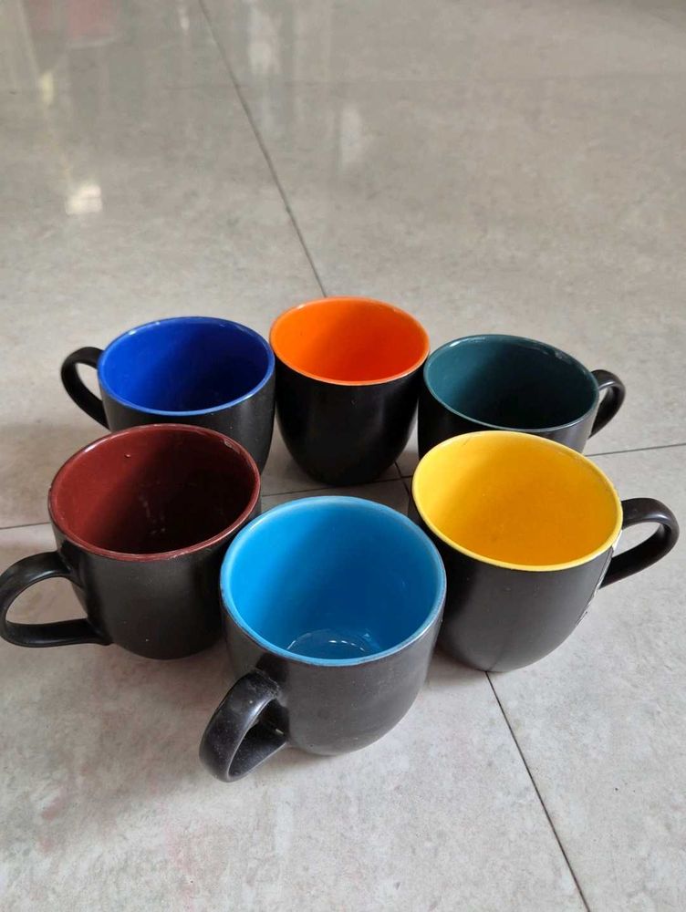 Colorful Coffee Mugs (Set of 6)