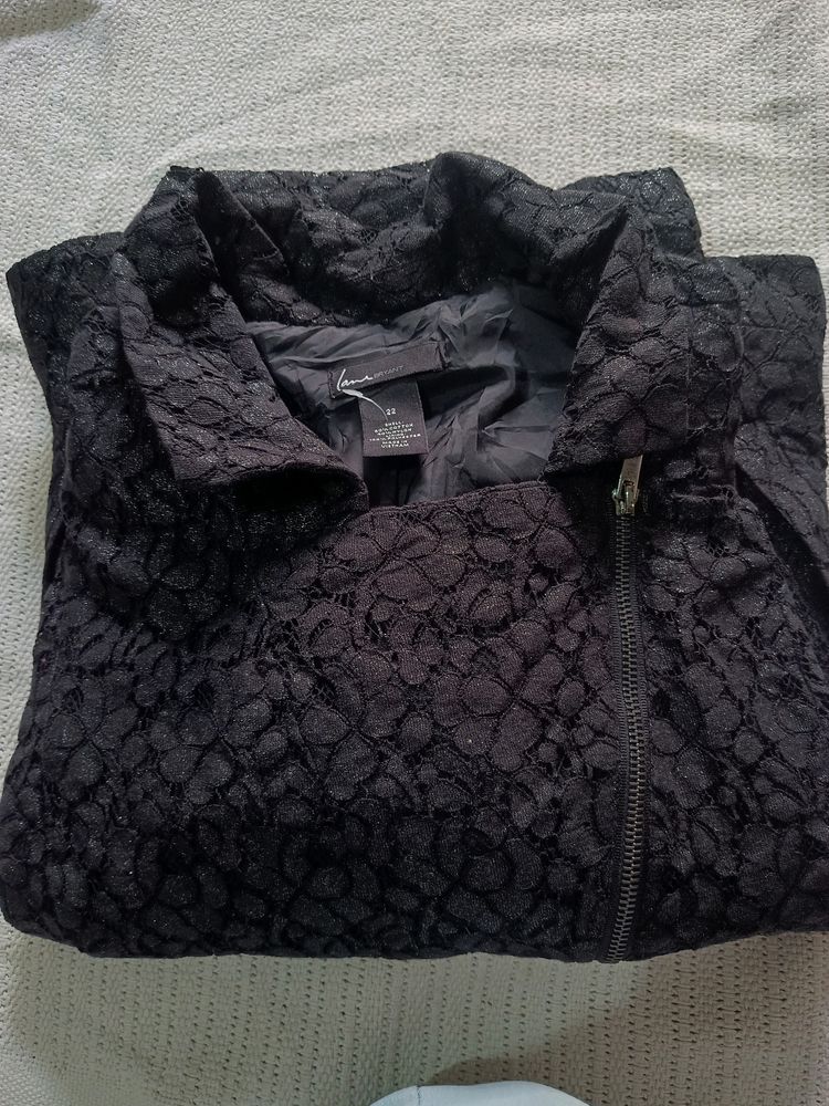 NEW LANE BRYANT PLUS SIZE LACE MOTO JACKET