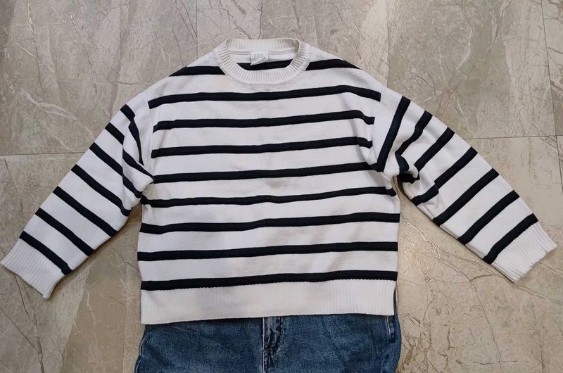 Striped Crew Neck Sweater