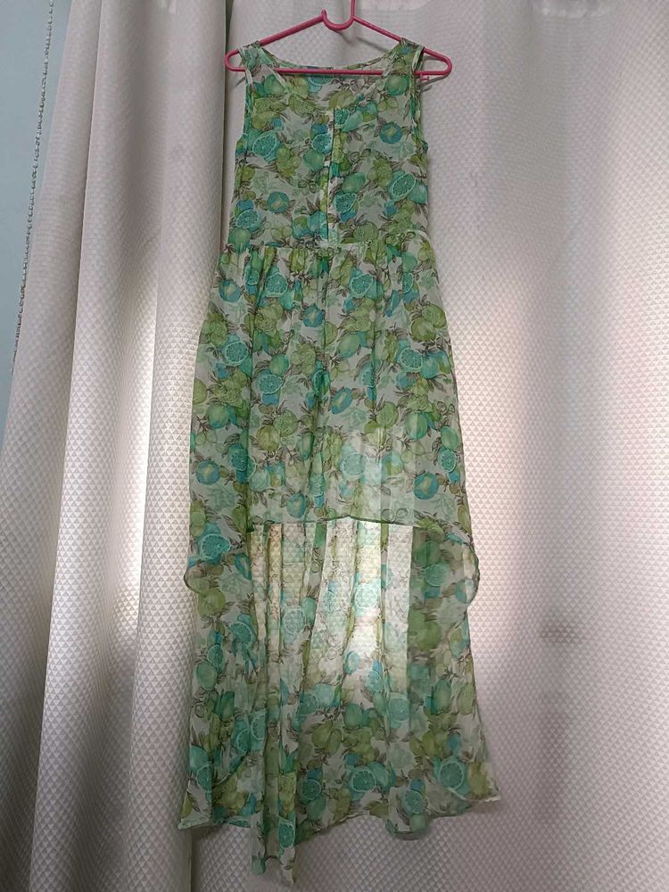 Floral Print Sleeveless Midi Dress