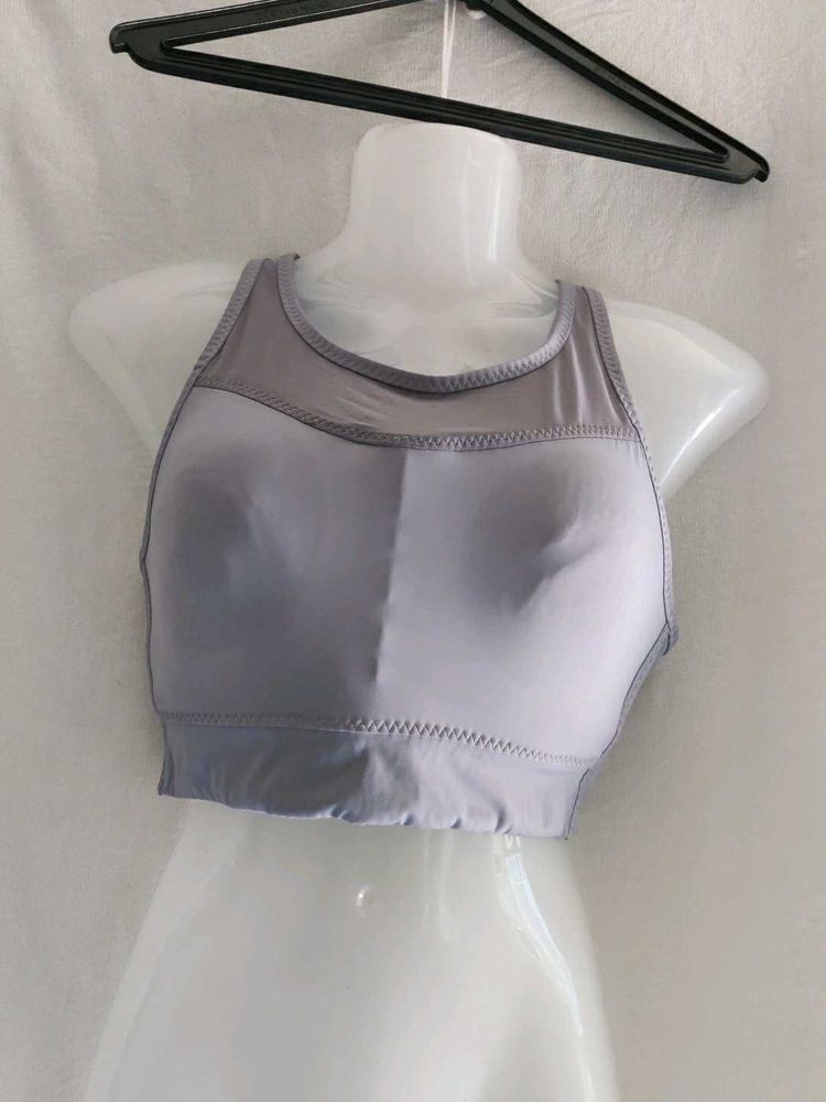 Comfortable Grey Sports Bra