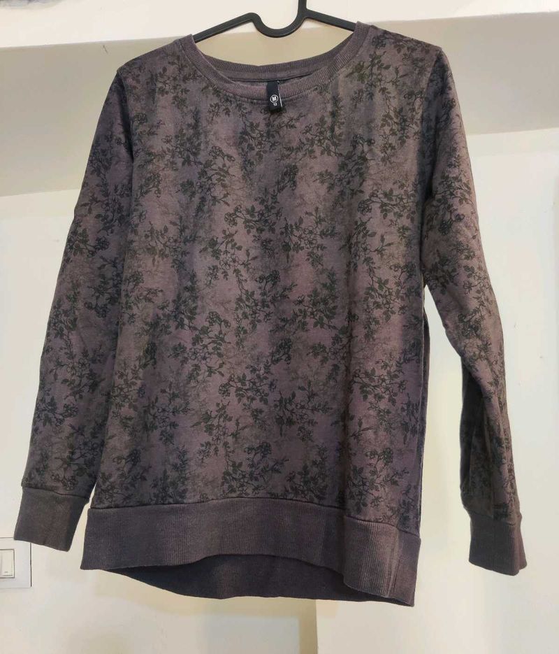 Women Floral Printed Pullover Sweatshirt