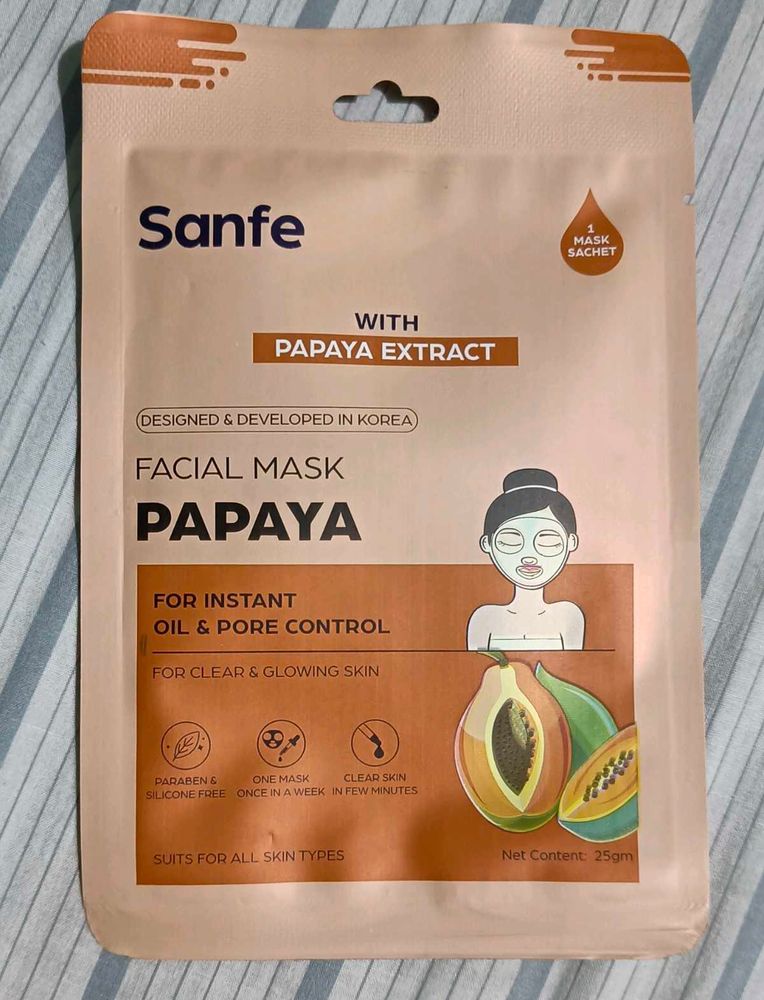 Sanfe Papaya Facial Sheet Mask